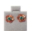 Image 1 : 10K Yellow Gold Created Emerald 2In1(0.34ct) Earrings, Made in Canada, Suggested Retail Value $80