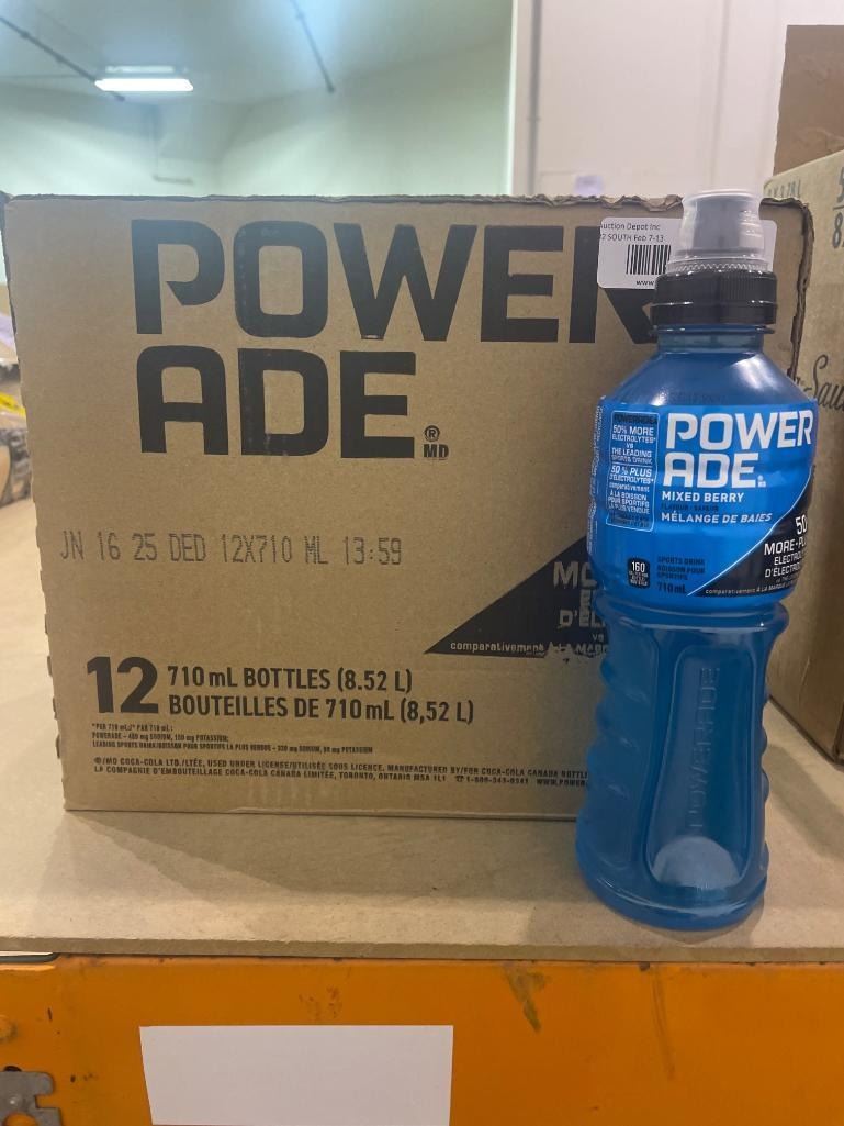 Lot Code Location Powerade Powerade Bottles Multipack, Mixed Berry Flavor 12 x 710ml - A D Auction ...