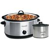 Image 1 : Crock-Pot Classic 8-Quart Slow Cooker with Bonus Warmer