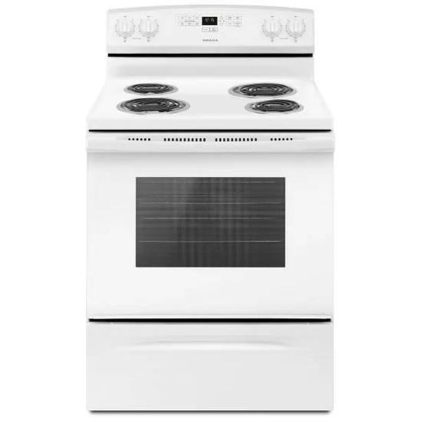 Amana YACR4303MFW Electric Range, 30 inch Exterior Width, 4 Burners, 4.8 cu. ft. Capacity, Storage D