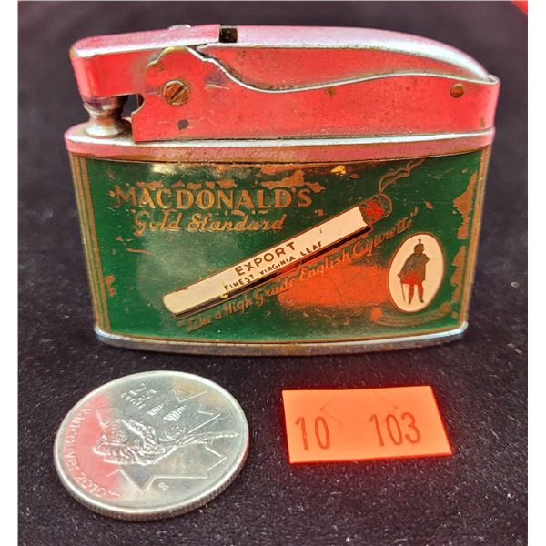 VTG Auer Super Quality MacDonald's Gold Standard Lighter Made In Japan