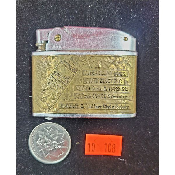 VTG BizGift Mallory Ignitions/MacMillan Bros. Advertising Lighter Made In Japan