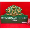 Image 1 : Embossed Tin Benson & Hedges 100's Cigarette Advertising Sign