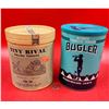 Image 1 : VTG Tiny Rival & Bugler Tobacco Advertising Containers