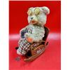 Image 1 : VTG Stuffed Bear In Wooden Chair