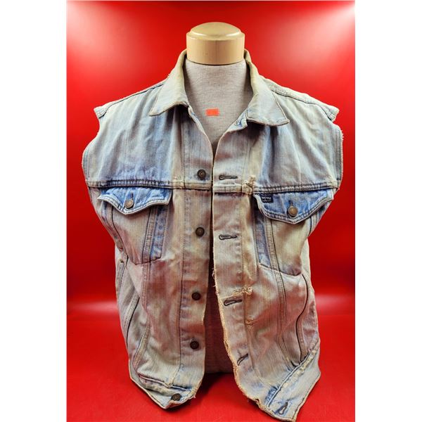 100% Cotton Medium Signature Sleeveless Jean Jacket Made In Bangladesh