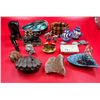Image 1 : Small VTG Lot w/ Stone Animal Figurines, Cast Clam Shell, Amethyst Chunk, & More