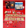 Image 1 : Box of Sports Cards, ACDC & Led Zeppelin DVDs, Coca-Cola Team Canada Hockey Coins, & Assorted Pins