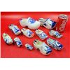 Image 1 : Assorted Delft Blue Ceramic Clogs Made in Holland