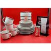 Image 1 : VTG Coca-Cola Dinnerware w/ Checkered Pattern