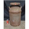 Image 1 : VTG Rustic Metal Farmhouse Milk Can For Décor