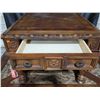 Image 2 : Antique Solid Wood Ornate Heavy Coffee Table & End Table