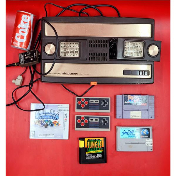 VTG Intellivision Video Game Console, Retro Controllers, & Assorted Games (3DS, Super Famicom, etc.)