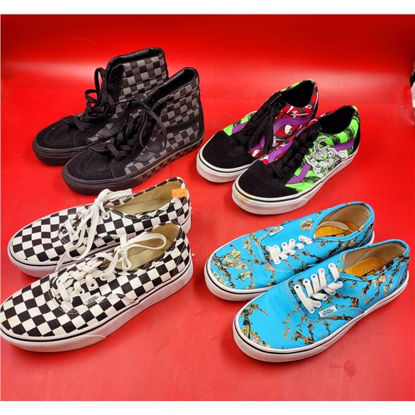 4 Pairs of Vans (The Nightmare Before Christmas, Van Gogh, etc.)