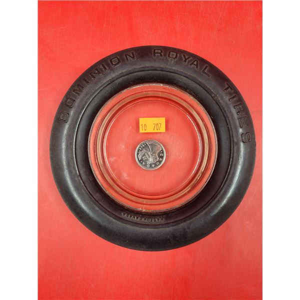 VTG Dominion Royal Tires Rubber Advertising Ashtray