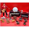 Image 1 : Assorted VTG Piano Decor, Elvis Figure, & Hand Crank Mini Music Box