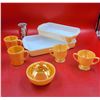 Image 1 : VTG Anchor Hocking Peach Lustre Glassware