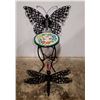 Image 1 : Butterfly & Dragonfly Metal Decor & Floral Tile Mosaic Table
