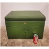 Image 1 : MCM Green Vinyl Record Storage Ottoman