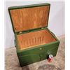 Image 2 : MCM Green Vinyl Record Storage Ottoman
