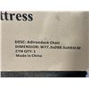 Image 2 : BRAND NEW YELLOW FOLDING ADIRONDACK DECK CHAIR WITH CUPHOLDER, RETAIL $199 NO-ROT SYNTHETIC WOOD WIT