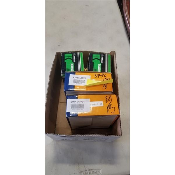 BOX OF STAINLESS STEEL DOOR HARDWARE