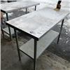 Image 1 : STAINLESS PREP TABLE 48" X 24" X 35" HIGH WITH BRACKET