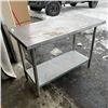 Image 1 : STAINLESS PREP TABLE 48" X 24" X 35" HIGH