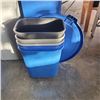 Image 2 : RECYCLE BIN WITH FLIP TOP, RECYCLE CAN LID AND 5 WASTE BINS