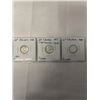 Image 2 : LAST 3 ISSUES OF CANADIAN SILVER (.800) DIMES 1966, 1967, 1968 AND 1967 CANADIAN SILVER 25 CENT CENT