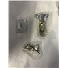 Image 2 : 6 NEW DOOR HANDLES, SATIN CHROME PRIVACY LOCKING, 3 RIGHT HAND AND 3 LEFT HAND OPEN
