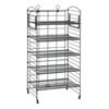 Image 1 : NEW BLACK WIRE 5 SHELF BAKERY FOLD UP RACK - 22"L X 14"W X 44"H, BLACK, MODEL B2244FMB, RETAIL $635