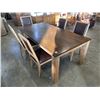 Image 2 : LARGE DINING TABLE WITH 5 CHAIRS