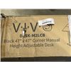 Image 2 : BLACK 47" X 47" CORNER MANUAL HEIGHT ADJUSTABLE DESK