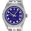 Image 1 : Rolex Mens Stainless Steel Blue Diamond 36MM Datejust Wristwatch