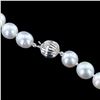 Image 3 : 10MM to 13MM SILVER South Sea Cultured Pearl Necklace with 14K White Gold Clasp