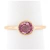 Image 1 : NEW 14k Rose Gold 1.29 ctw GIA Oval Orangy Pink Sapphire Bezel Solitaire Ring