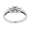 Image 6 : 14k White Gold 0.22 ctw Round Prong Diamond Squared Setting 3 Stone Promise Ring