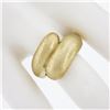 Image 3 : Designer Maz Solid 14K Yellow Gold Unique Textured Work Wide Snake Bypass Ring