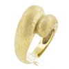 Image 5 : Designer Maz Solid 14K Yellow Gold Unique Textured Work Wide Snake Bypass Ring