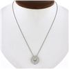 Image 1 : Hearts On Fire 18K Gold 1.05 ctw Pave Diamond Cluster Open Circle Pendant Neckla