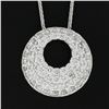 Image 3 : Hearts On Fire 18K Gold 1.05 ctw Pave Diamond Cluster Open Circle Pendant Neckla