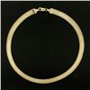 Image 4 : 14k Gold 9.1mm 17" Textured & Polished Fancy Flat Link w/ Beaded Edges Necklace