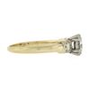 Image 5 : Antique 14k Gold & Palladium 0.60 ctw Old Diamond Squared Setting Engagement Rin