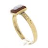Image 7 : Antique Victorian 10k Gold Petite Bezel Set Rectangular Carved Agate Cameo Ring