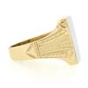 Image 5 : Vintage 14K TT Gold Engraveable Rectangular Center w/ Detailed Sides Signet Ring