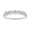 Image 7 : 18k White Gold 1.24 ctw Round Ideal Low Profile Diamond 5 Stone Stack Band Ring