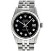Image 2 : Rolex 36MM Stainless Steel Black Diamond 36MM Datejust Wristwatch