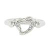 Image 4 : Tiffany & Co. Elsa Peretti Platinum Polished Open Heart Band Ring w/ Diamonds
