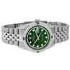 Image 3 : Rolex Mens Stainless Steel Green Diamond Lugs And Emerald Datejust Wristwatch